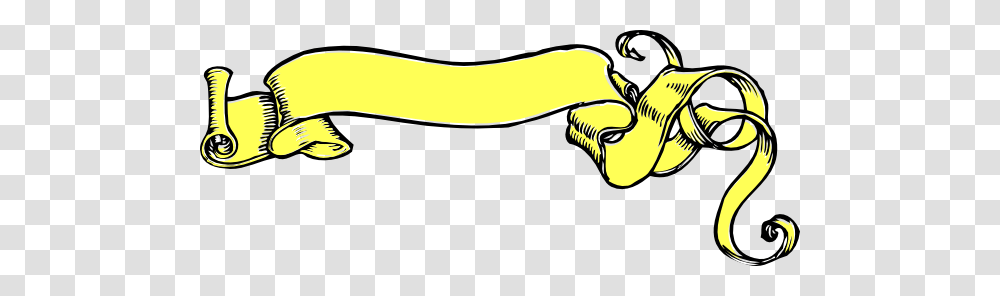 Yellow Scroll Banner Clip Art, Label, Animal, Reptile Transparent Png