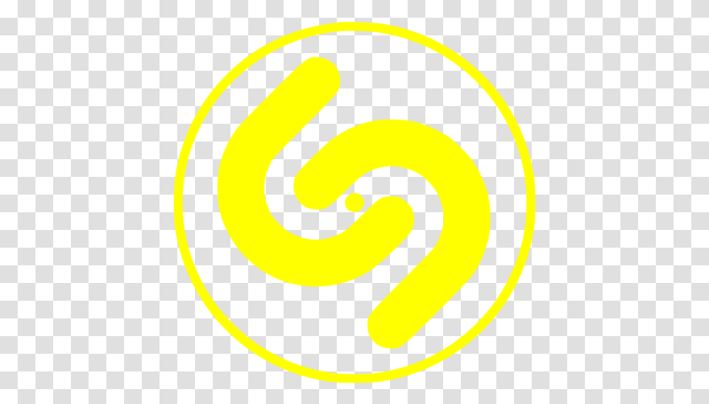 Yellow Shazam 2 Icon Free Yellow Site Logo Icons Circle, Symbol, Trademark, Text, Spiral Transparent Png