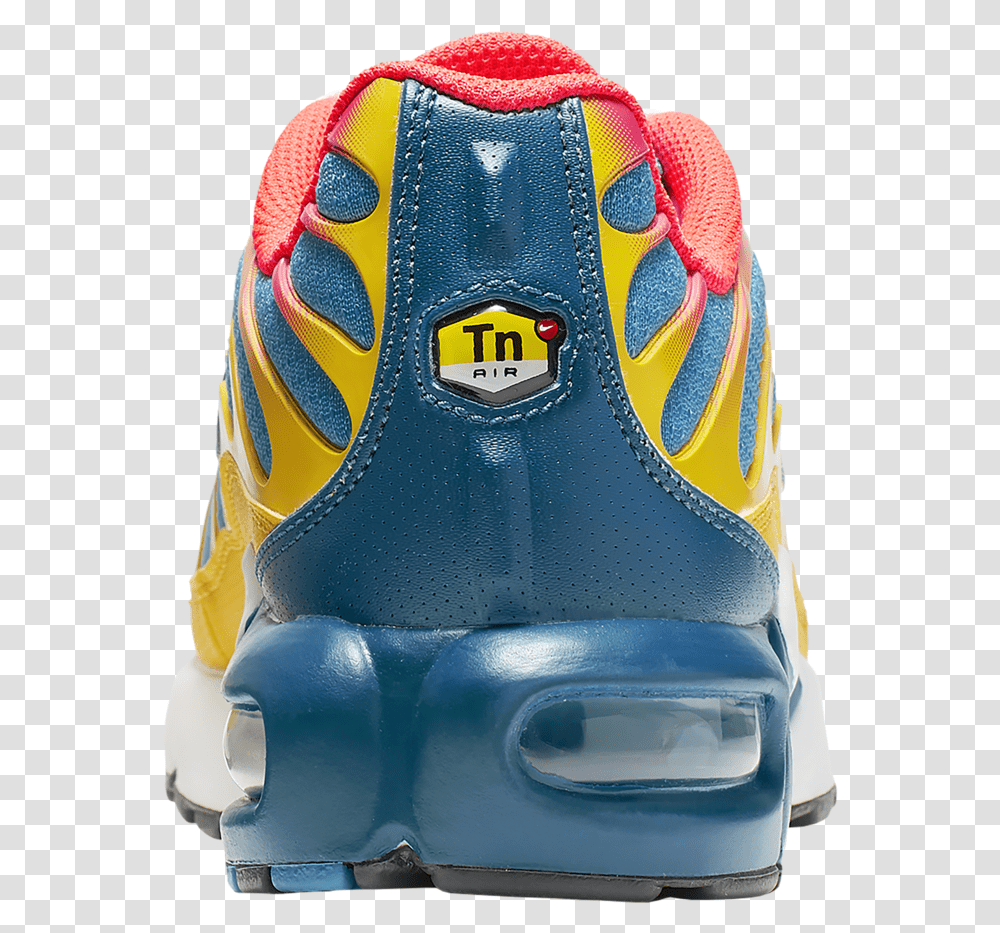 Yellow Shine Made Exclusively For The Smallfooters Air Max Plus Blue And Orange Yellow, Clothing, Apparel, Shoe, Footwear Transparent Png