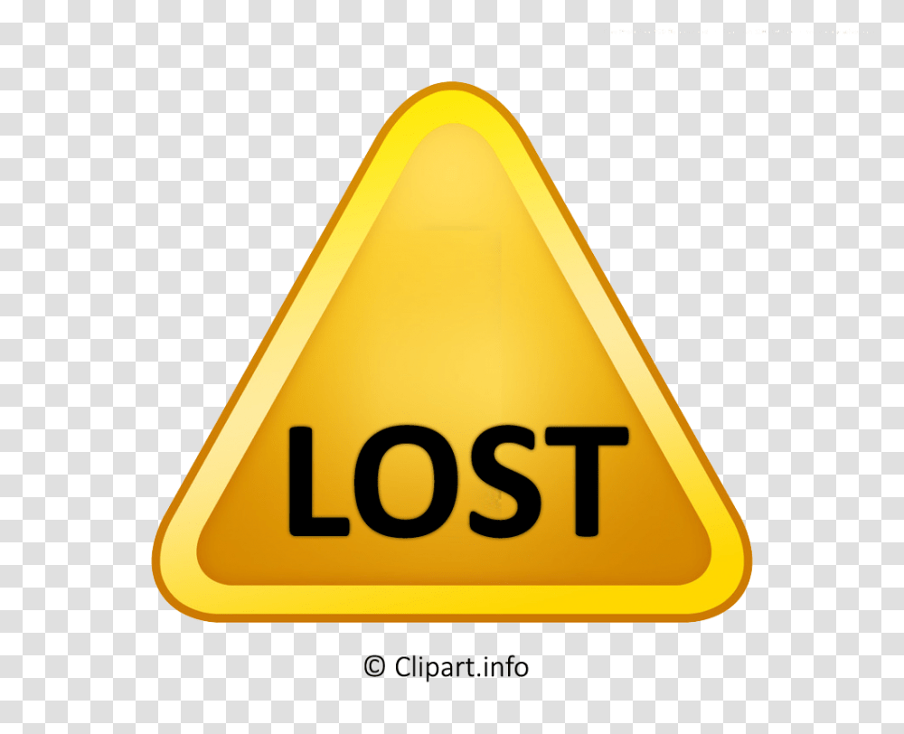 Yellow Sign Lost Clipart Background, Road Sign, Number Transparent Png