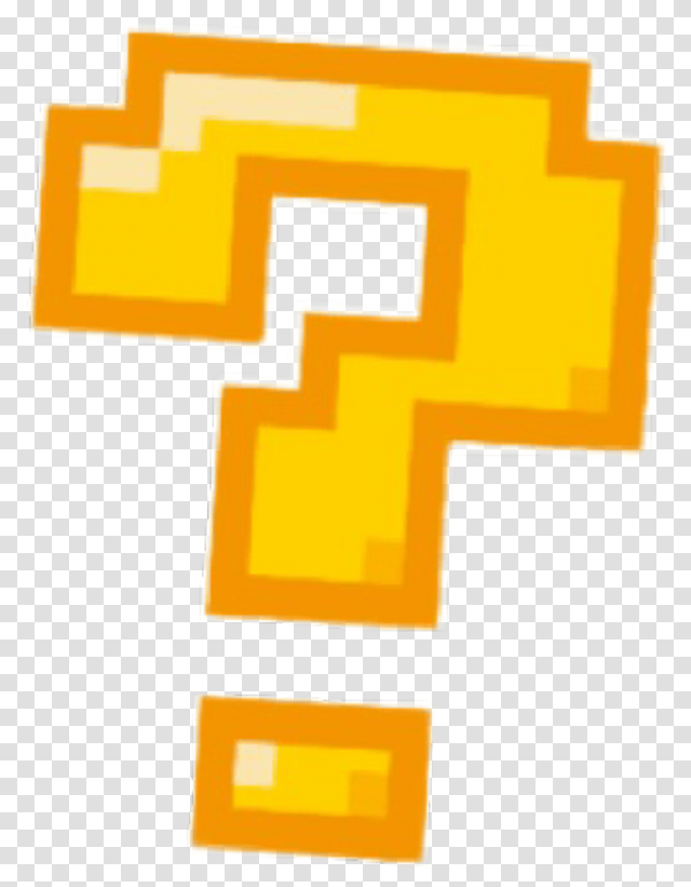 Yellow Sign Punctuation Pixel Questionmark Freetoedit Pixel Question Mark, Pac Man, Cross Transparent Png