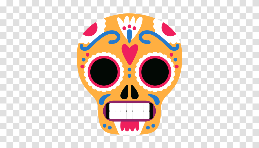 Yellow Skulls Mexico, Label, Sticker, Face Transparent Png