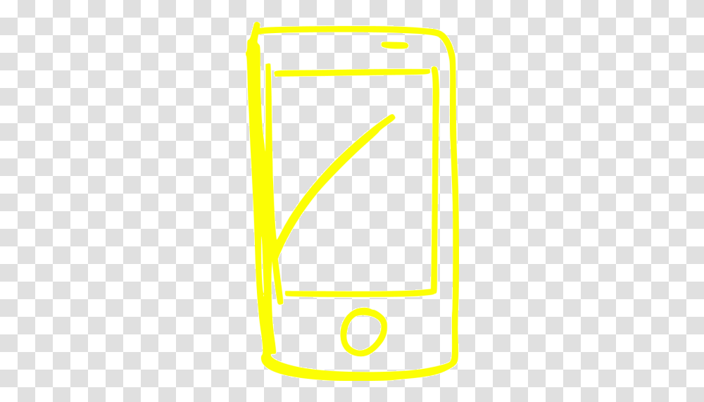 Yellow Smartphone 8 Icon Smartphone, Text, Plant, Outdoors, Tree Transparent Png