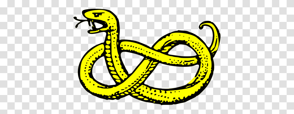 Yellow Snake Vector Clip Art, Animal, Reptile Transparent Png