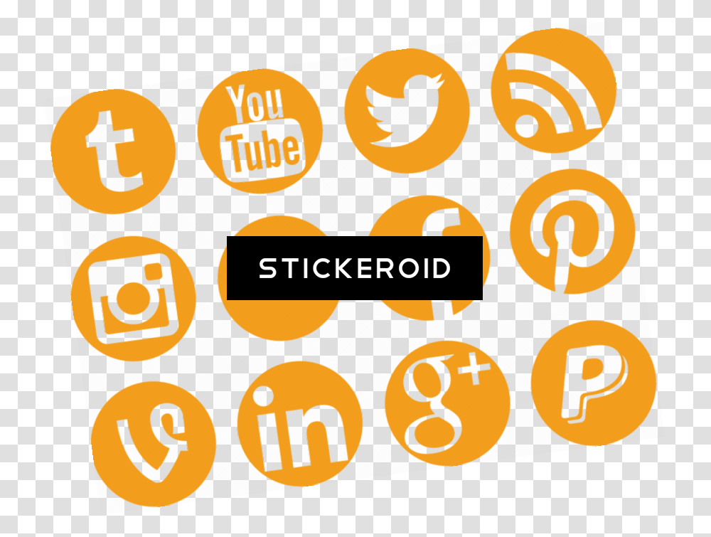 Yellow Social Media Logos, Number, Alphabet Transparent Png