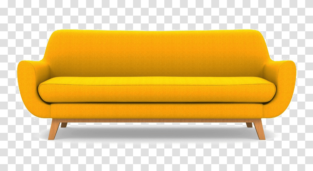 Yellow Sofa Clipart, Couch, Furniture, Bench Transparent Png