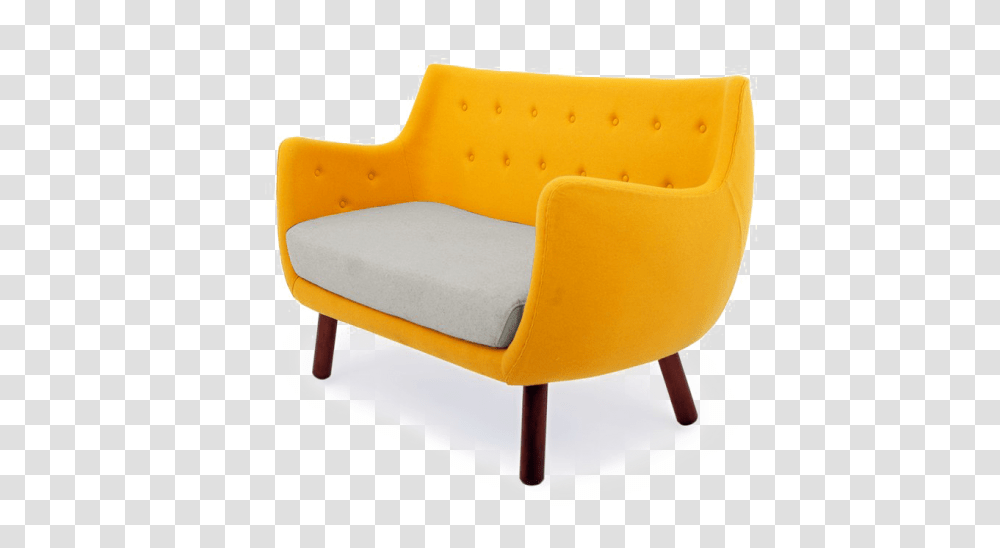 Yellow Sofa, Furniture, Chair, Armchair Transparent Png