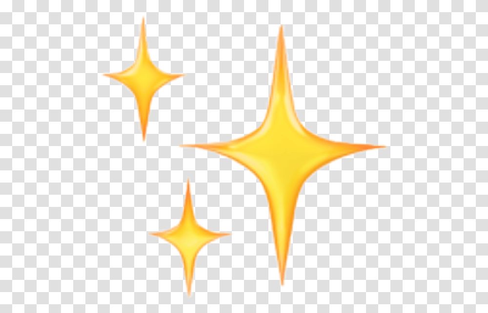 Yellow Sparkles Emoji De Las Estrellas, Star Symbol, Sea Life, Animal Transparent Png