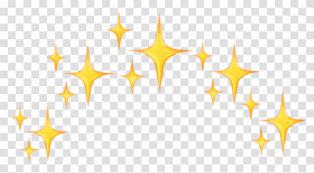 Yellow Star Emoji Crown, Star Symbol, Cross Transparent Png