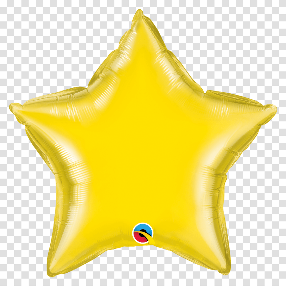 Yellow Star Foil Balloon 20 1pc White Star Foil Balloon, Symbol, Star Symbol, Pillow, Cushion Transparent Png