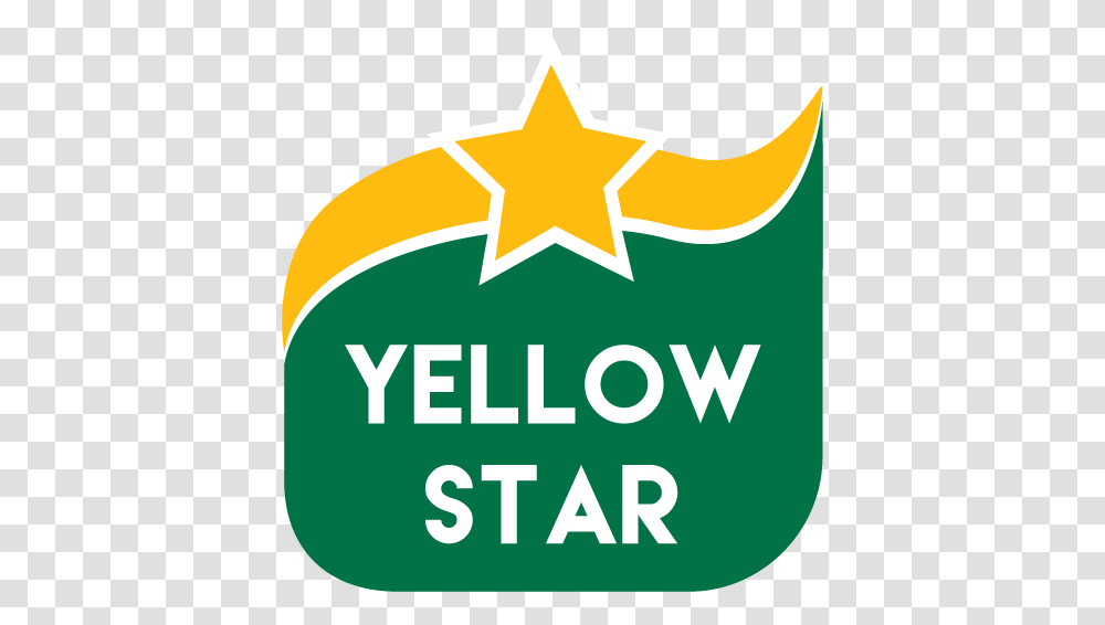 Yellow Star Food Processors Emblem, Symbol, First Aid, Star Symbol, Outdoors Transparent Png