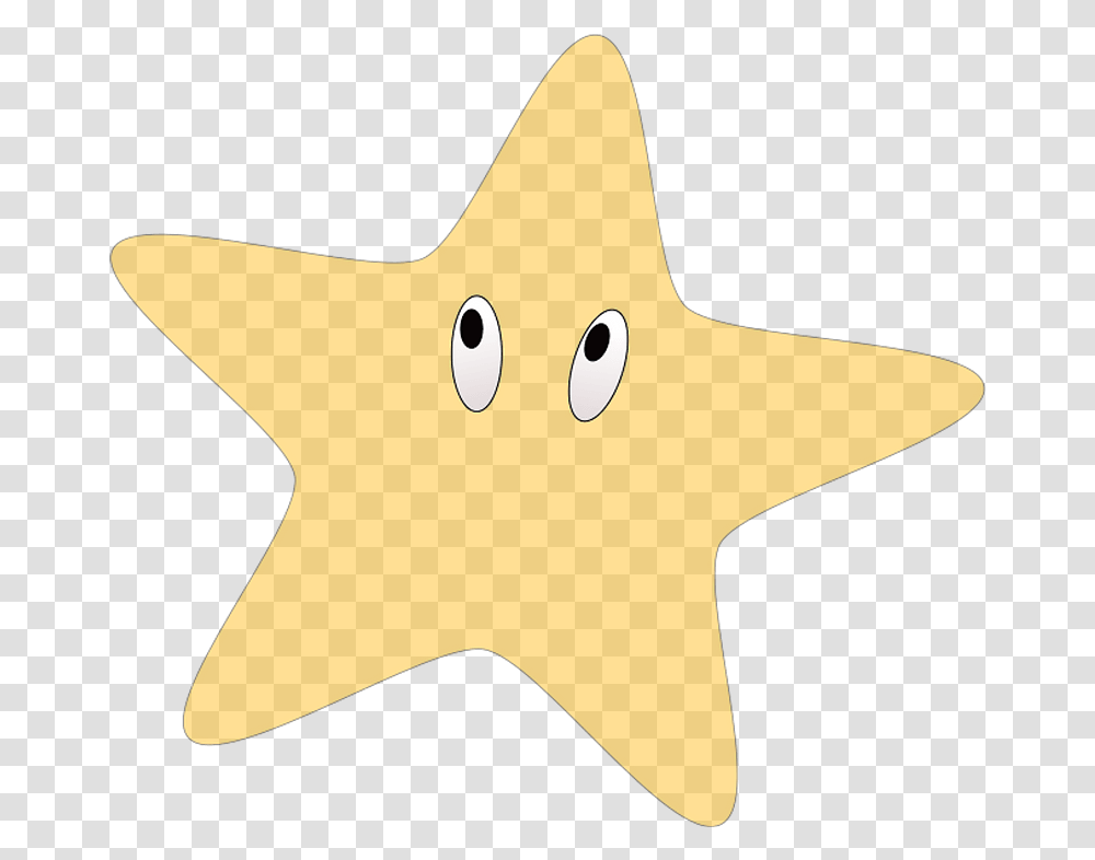 Yellow Star With Eyes Clipart Free Download Star Funny, Star Symbol, Sea Life, Animal, Starfish Transparent Png