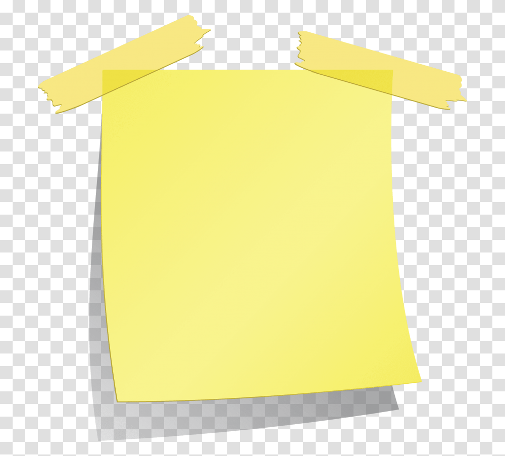 Yellow Sticky Notes, Scroll, Paper, Apparel Transparent Png