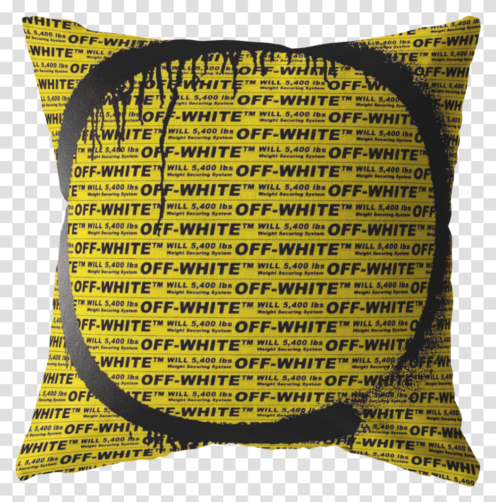 Yellow Tape Pillow Cushion, Text, Scroll, Bag Transparent Png