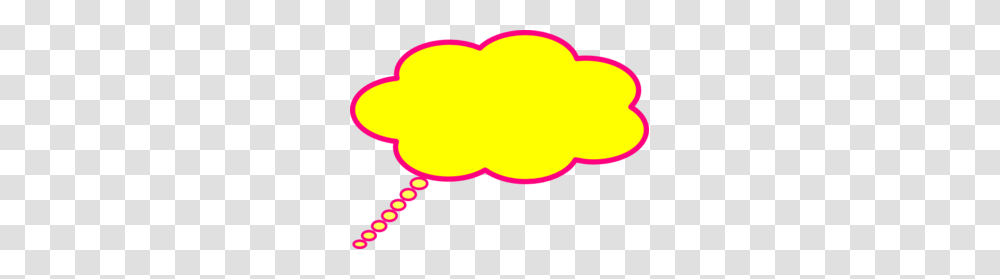Yellow Thinking Cloud With Red Clip Art Transparent Png