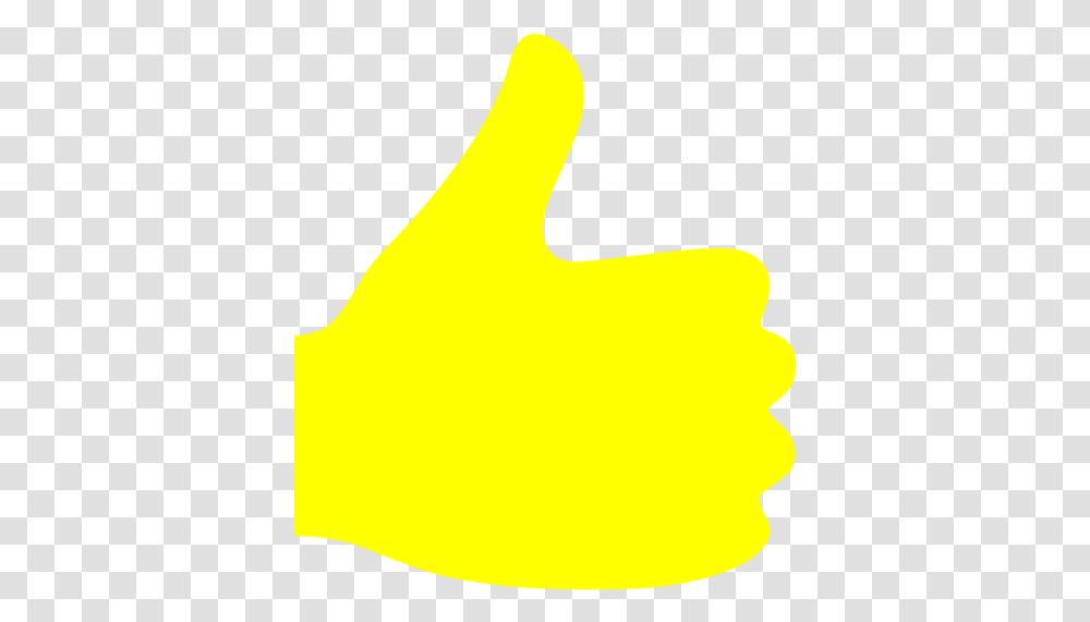 Yellow Thumbs Up Icon Thumbs Up Color Yellow, Hand, Text, Finger, Silhouette Transparent Png
