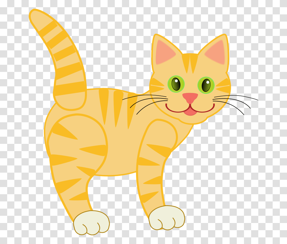 Yellow Tiger Cat, Animals, Pet, Mammal, Toy Transparent Png