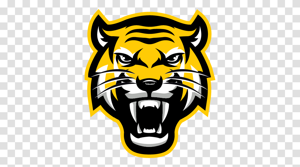 Yellow Tigers Karate Jones High School Logo, Label, Text, Symbol, Trademark Transparent Png