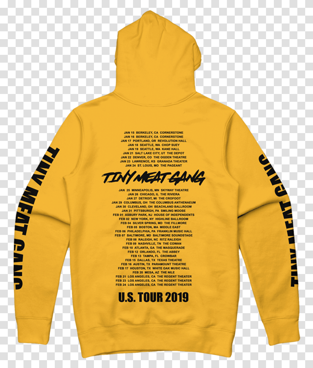 Yellow Tiny Meat Gang Merch Hoodie, Apparel, Long Sleeve, Sweatshirt Transparent Png