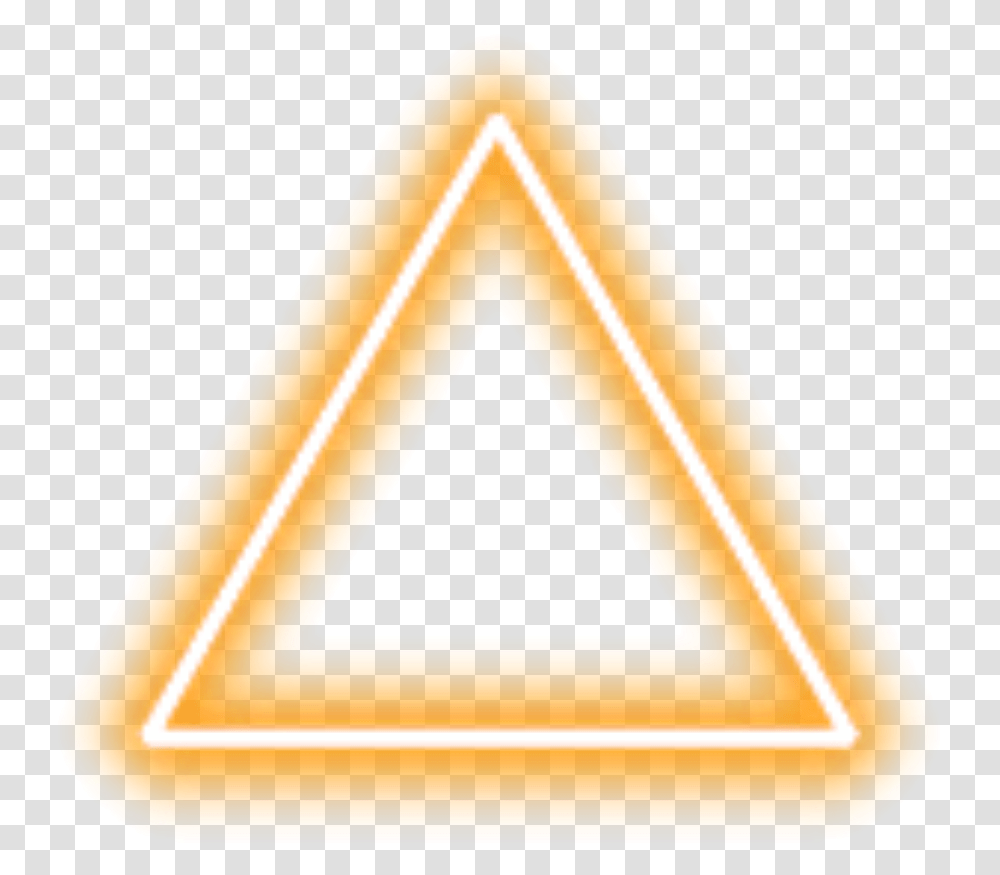 Yellow Triangle Neon Triangle, Mailbox, Letterbox Transparent Png