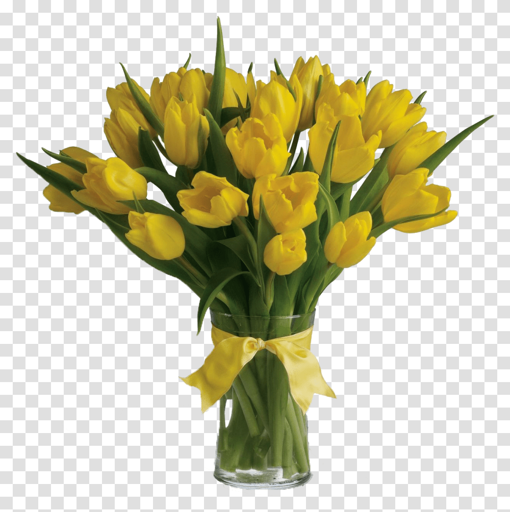 Yellow Tulips Clipart T140, Plant, Flower, Blossom, Flower Bouquet Transparent Png