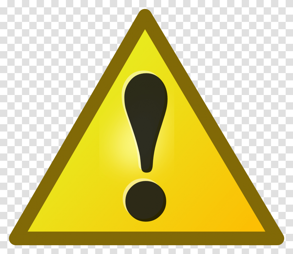 Yellow Warning Sign With Black Exclamation Mark Free Image Emoji Warning, Triangle, Symbol, Road Sign,  Transparent Png