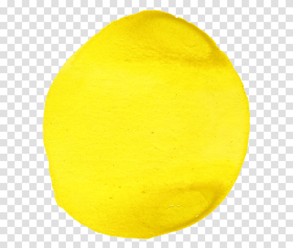 Yellow Watercolor Circle Circle, Tennis Ball, Sport, Sports, Plant Transparent Png