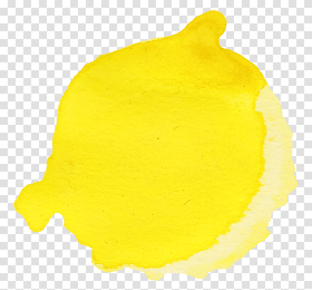 Yellow Watercolor Circle Illustration, Plant, Peel, Sweets, Food Transparent Png