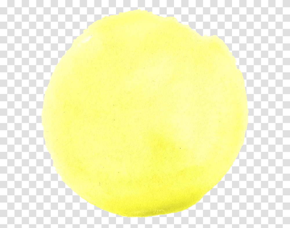 Yellow Watercolor Circle, Tennis Ball, Sport, Sports, Plant Transparent Png
