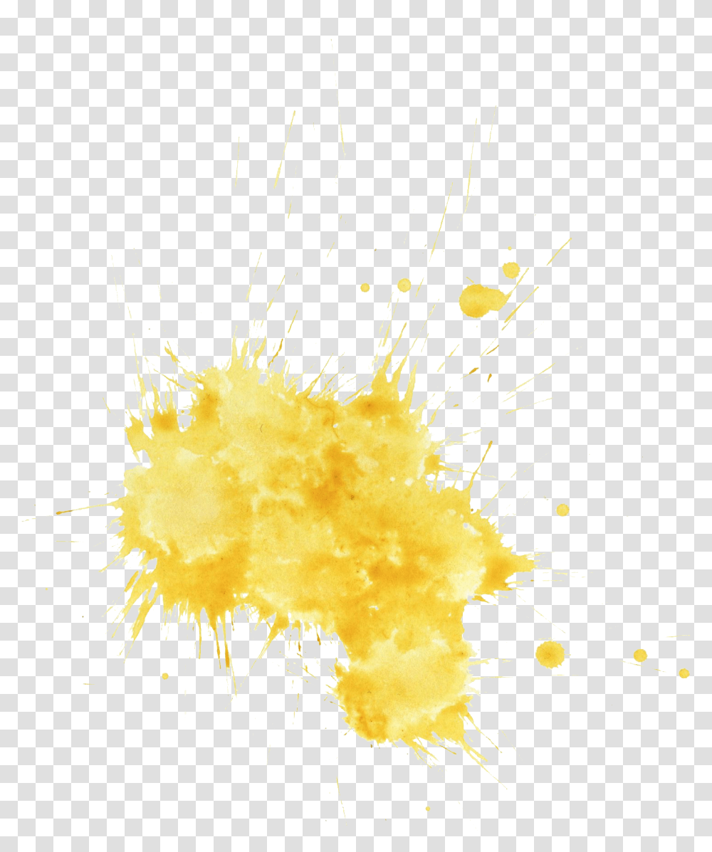 Yellow Watercolor Splash, Graphics, Art, Pollen, Plant Transparent Png