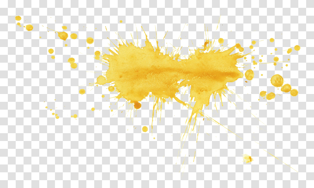 Yellow Watercolor Splatter Illustration, Stain, Pollen, Plant, Paper Transparent Png