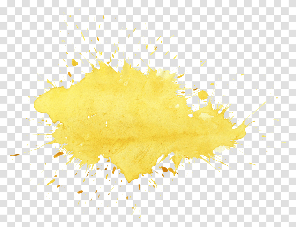 Yellow Watercolor Splatter Onlygfxcom Night, Graphics, Art, Silhouette, Leaf Transparent Png