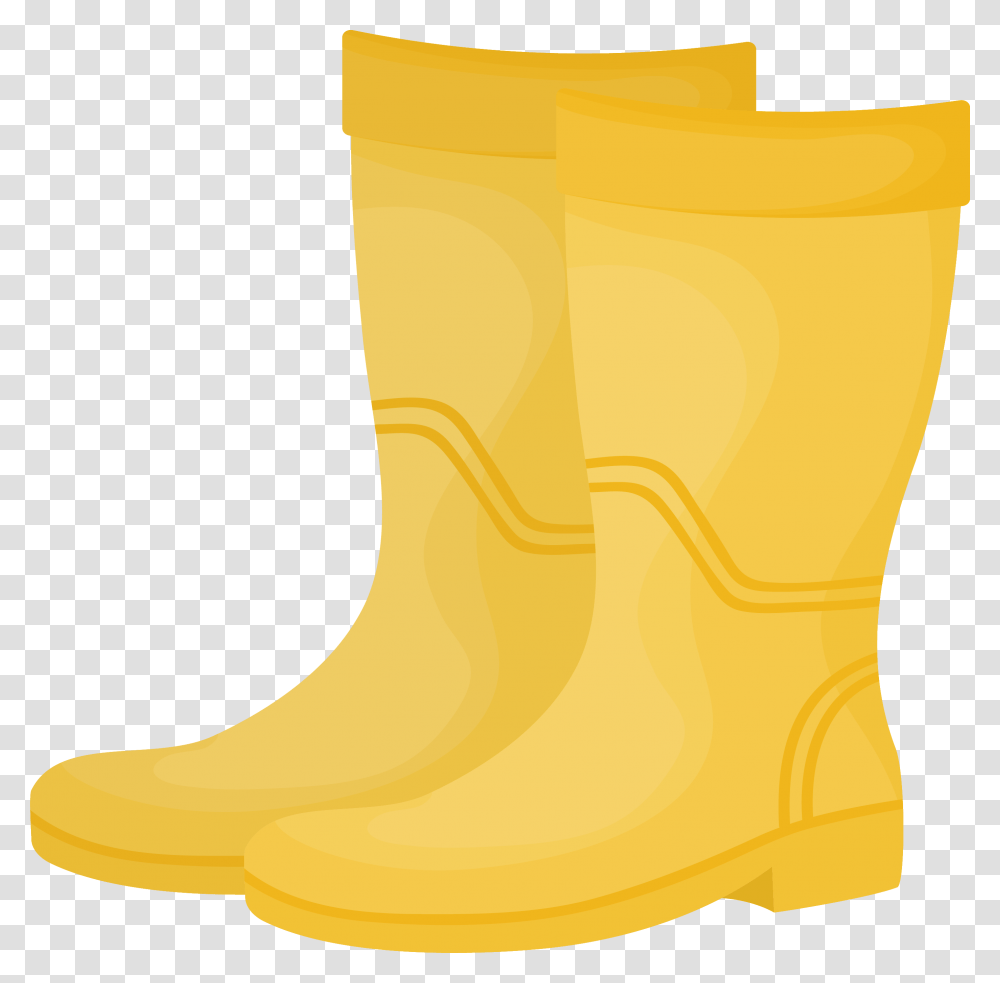 Yellow Wellington Boot Bottes De Pluie, Apparel, Footwear, Cowboy Boot Transparent Png