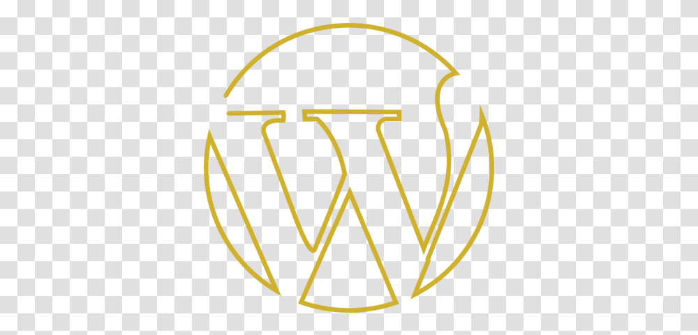 Yellow Wordpress Line Icon Vertical, Bow, Logo, Symbol, Label Transparent Png