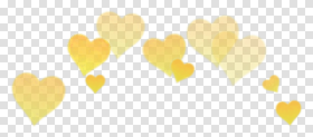 Yellow Yellowheart Heartcrown Snapchat Snapchatfilter Heart Crown Yellow, Peeps Transparent Png