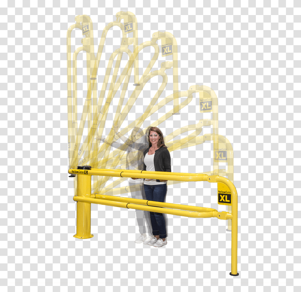 Yellowgate Loading Dock Safety Gate Plywood, Person, Furniture, Chair, Crowd Transparent Png