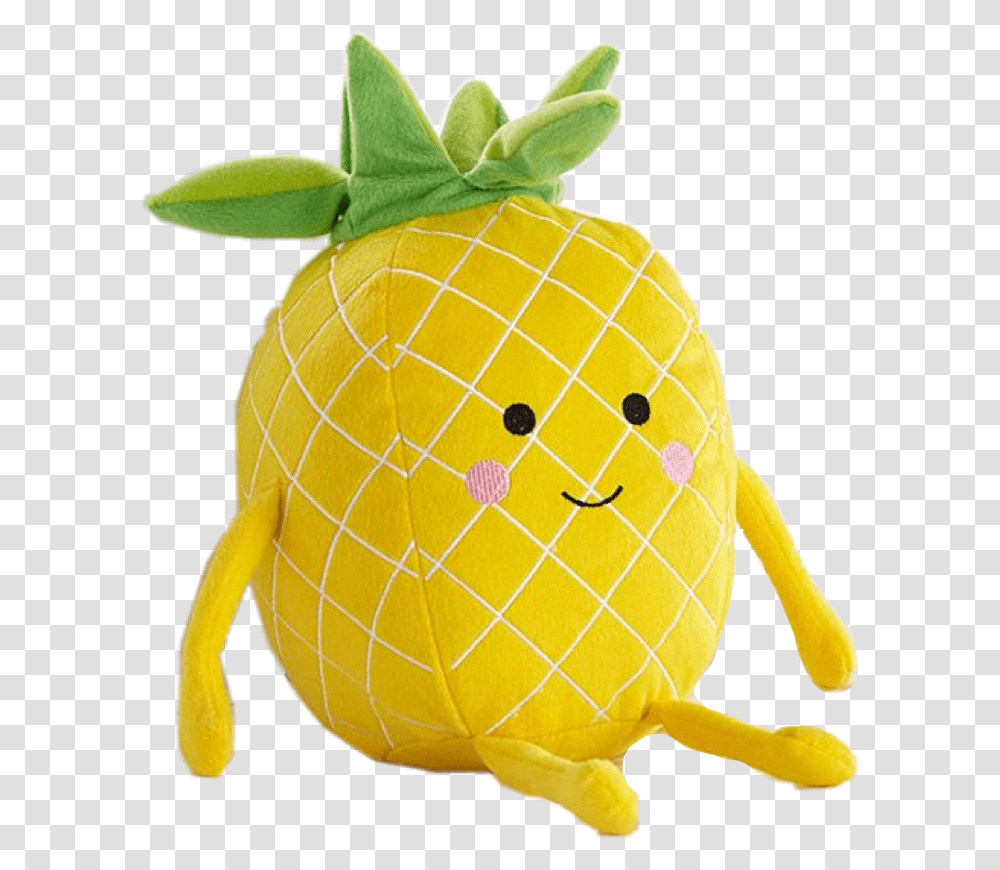 Yellowstickers Yellow Pineapple Pillow Emoji Freetoedit Stuffed Toy, Plush, Food, Bag, Egg Transparent Png