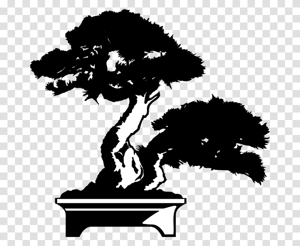 Yelm Bonsai Nursery Bonsai Tree Black, Silhouette, Logo, Trademark Transparent Png