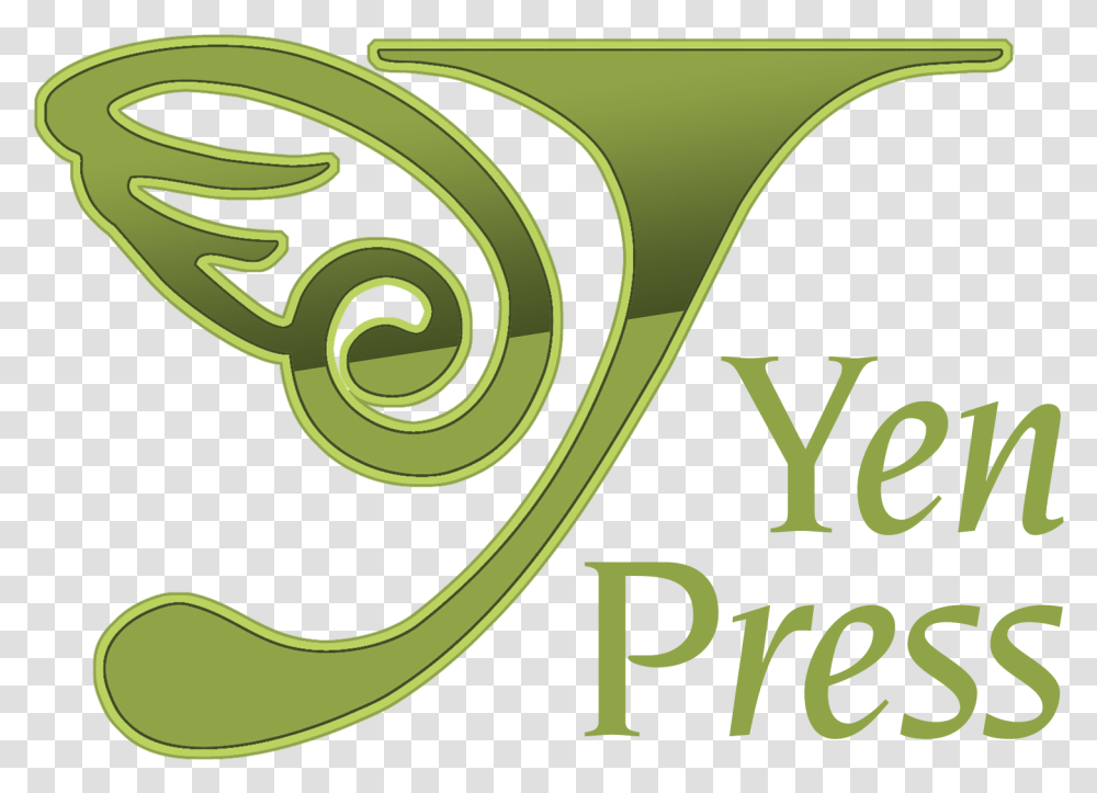 Yen Yen Press Logo, Text, Symbol, Trademark, Spiral Transparent Png