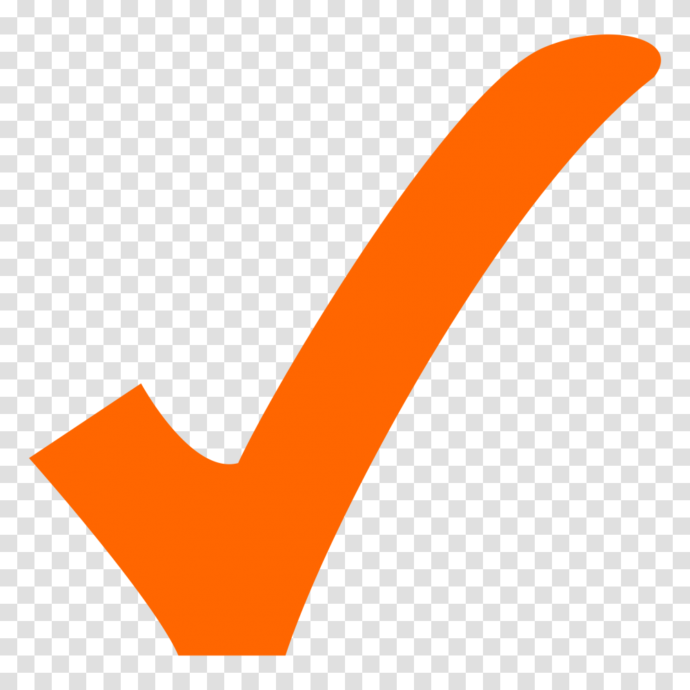 Yes Check Orange, Axe, Tool Transparent Png