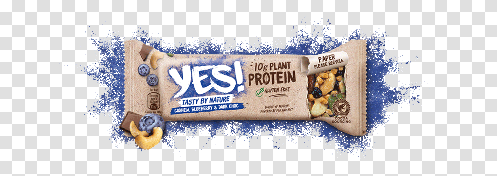 Yes Snacks Cashew Blueberry & Dark Choc Yes Bar Recyclable, Food, Sweets, Confectionery, Candy Transparent Png