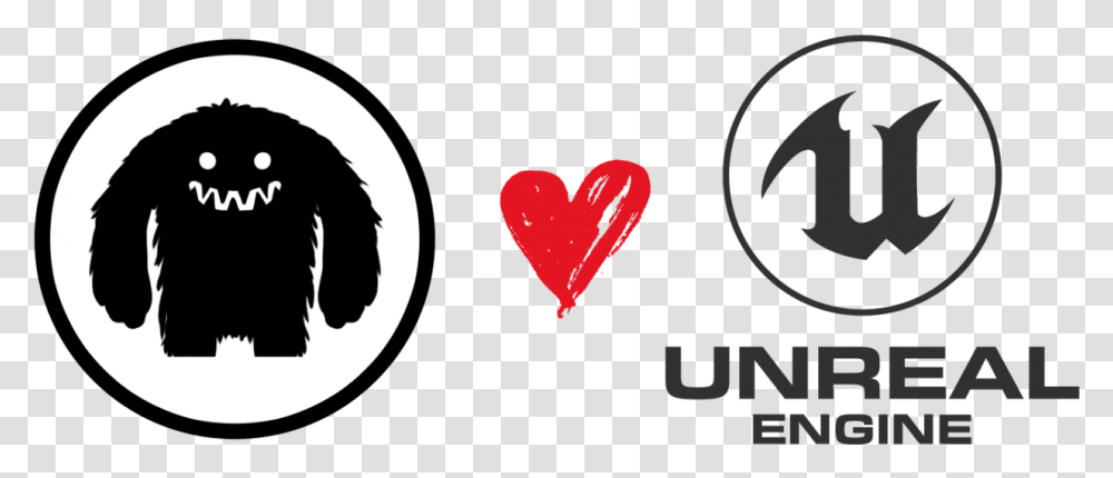 Yeti And Unreal Engine Unreal Engine Logo Epic Games, Label, Heart, Face Transparent Png