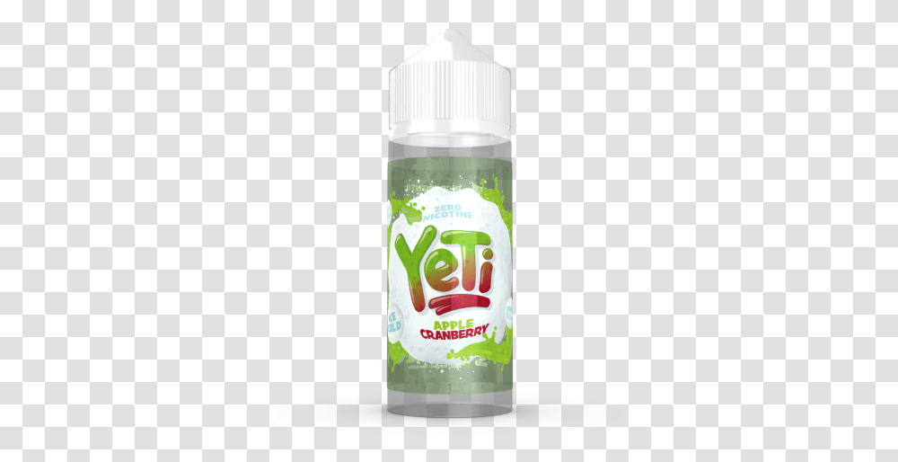 Yeti Apple Cranberry 0mg 100ml Plastic Bottle, Cosmetics, Deodorant, Ketchup, Food Transparent Png