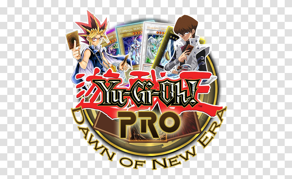 Ygopro Yugioh Pro The Dawn Of A New Era Logo, Person, Leisure Activities, Advertisement, Paper Transparent Png