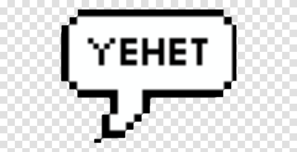 Yheet Pixel Text Speech Bubble Grunge Icon Overlay Yeet Speech Bubble, Logo, Trademark, Cross Transparent Png