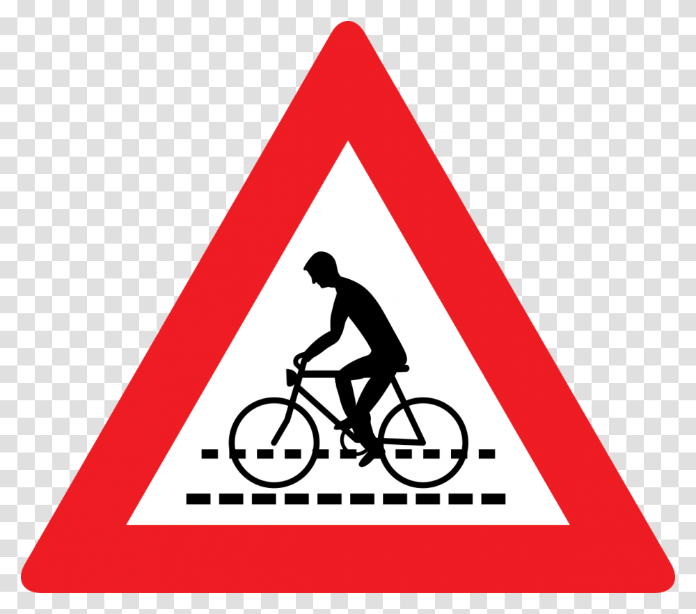 Yield Sign Roundabout Sign South Africa, Person, Human, Bicycle, Vehicle Transparent Png