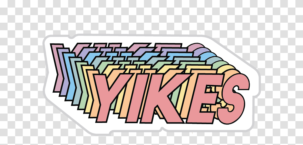 Yikes Sticker Clipart Horizontal, Word, Text, Drawing, Urban Transparent Png
