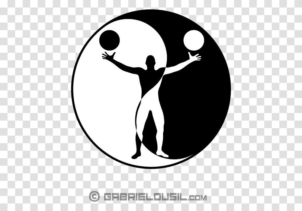 Yin And Yang Basketball, Juggling, Person, Human Transparent Png