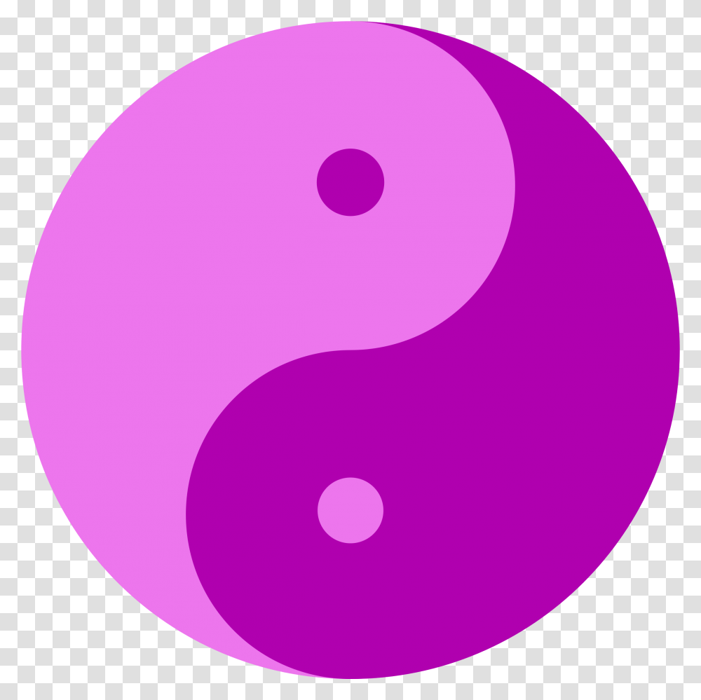 Yin In Magenta Icons Purple Yin And Yang Symbol, Balloon, Sphere, Number Transparent Png