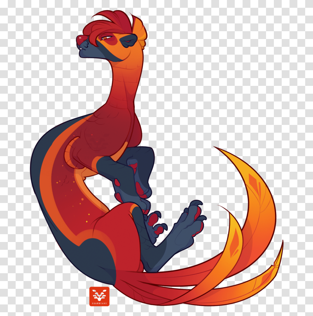 Yin Red Fire Rooster Auction Closed By Sindonic, Animal, Dragon, Bird Transparent Png